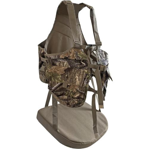 AUSCAMOTEK Camouflage Hunting Vest with Detachable Seat Cushion for Turkey Dove and Upland Bird Hunting
