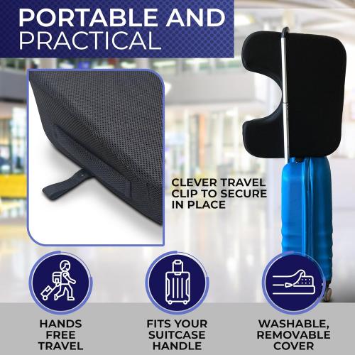 YogiBum Patented Cushion | Extra Large Tailbone Gap | XL Size for 190lbs  | Med Size for 150-190lbs | Relief for LowBack, Tailbone, Sciatica, Hemorrhoids | Snug Fit on Office/Computer Chairs