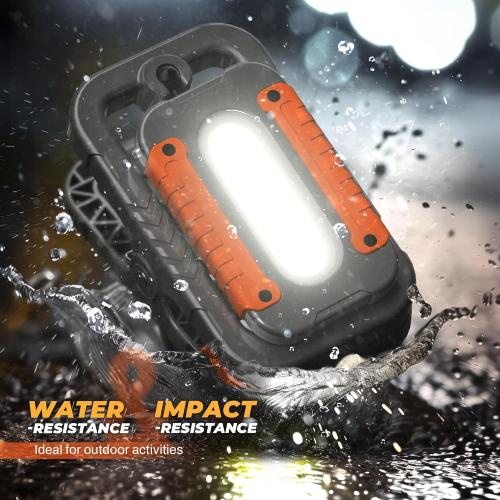 Rechargeable LED Work Light with Clamp, 3000LM Magnetic Clip-on Work Light with 4 Light Modes, 360°Rotation Flood Worklight with Portable Charger, Clamp Work Lights for Workshop, Jobsite