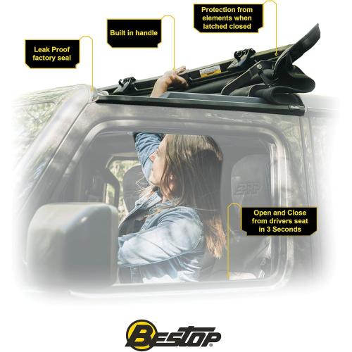 Bestop 5245335 Sunrider for Hardtop for 2007-2018 Wrangler JK 2-Door & Unlimited