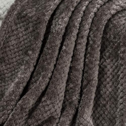 Fuzzy Blanket or Fluffy Blanket for Baby, Soft Warm Cozy Coral Fleece Toddler, Infant or Newborn Receiving Blanket for Crib, Stroller, Travel, Decorative (28Wx40L, XS-Eagle Grey)