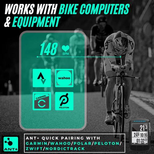 Powr Labs Bluetooth and ANT  Heart Rate Monitor Chest Strap - Compatible with Polar, Garmin, Peloton, Wahoo