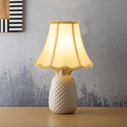 Golden Bell Scalloped Lampshade, 5 Top x 10 Bottom x 8 Vertical Height, Solid Lamp Shade Replacement with Brass Harp Set for Table Lamp, Double Layer Polyester Fabric Lamp Cover, Pack 1