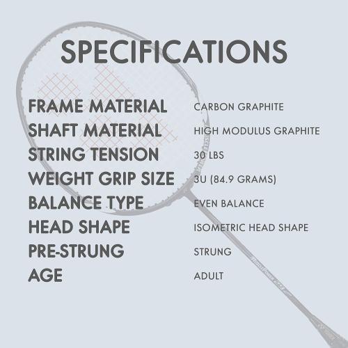 Yonex Badminton Racket Muscle Power Series with Full Cover High Tension Pre Strung Racquets