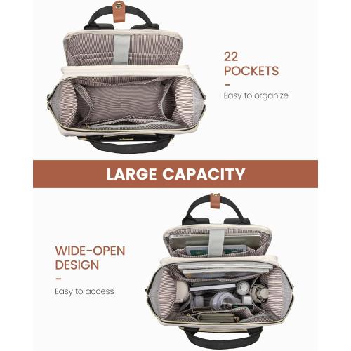 LOVEVOOK Laptop Backpack for Women, 15.6'' Waterproof Nurse Bag Teacher Work Backpack Purse for Women, Travel Computer Backpack for College Office Business Ladies