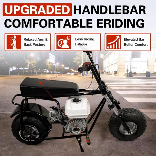 13 Ape Hangers 7/8 Handlebars Universal Fit for Coleman Series Mini Bike (Black)