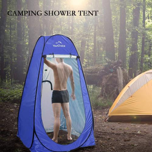 Your Choice Pop Up Shower Tent 47.2 Wx74.8/82.7 H Privacy Changing Tent | Waterproof Silver Coating Portable Shelter with Carry Bag for Camping, Beach, RV, Hiking, Fishing
