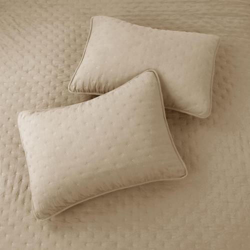 CreamBeige 104x90 inches, Tan Cloud King Size Quilt Bedding Sets with Pillow Shams, Farmhouse Lightweight Soft Bedspread Coverlet, All Season Rustic Country Thin Comforter, 3 Pieces, 104x90 inches, Tan Cream