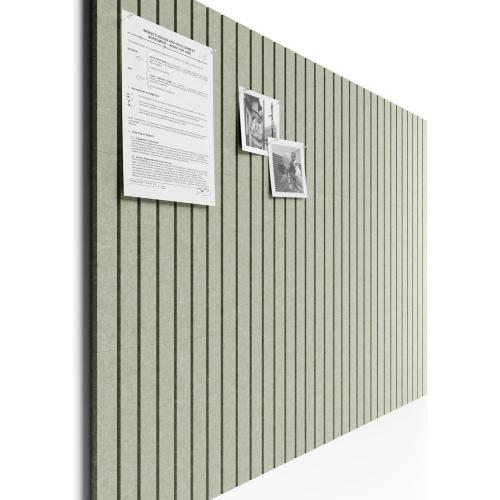 Bumusty Large Cork Board Alternative-48 x 36 Felt Bulletin Board Tiles, with 30 Pushpins, 70 Adhesive Tabs, 12-Pack Slat Wall Paneling, Cork Boards for Office Push Pin Board Felt Board-Sage