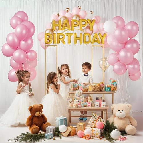 GRENTY Open Arch Backdrop Stand,7.2 FT Metal Double Arch Backdrop Frame U Shaped Wedding Arches for Wedding Ceremony, Baby Shower, Birthday Party, Graduation Party, Photo Backdrops (Gold)