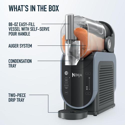 Ninja SLUSHi with RapidChill Technology, 88 oz. Frozen Drink & Slushie Machine, 5 Preset Programs, Margaritas, Frappés, and More, Premium Accents, Black, FS301