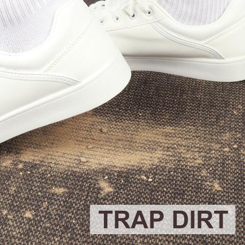 LEKEEPGO Door Mat 17x29, Non Slip Door Mat Indoor Entrance, Rubber Backing Indoor Door mats Washable Absorbent Low-Profile Doormat Front Entryway Entry Resist Dirt Inside Door Mats, Brown