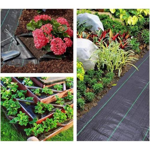 Landscape Fabric 4ft X 30ft Weed Barrier Landscape Fabric Heavy Duty Premium 3.2oz Garden Fabric Weed Barrier Weed Block Gardening Mat,Woven Geotextile Fabric Ground Cover Weed Barrier