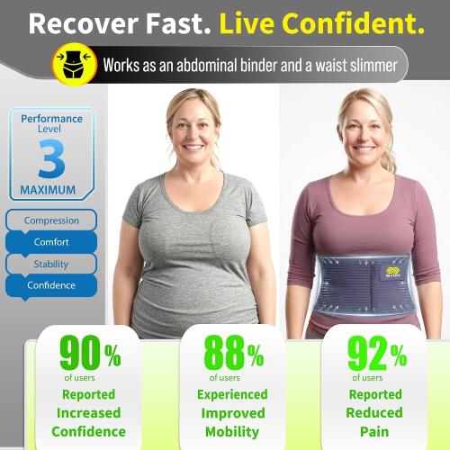 BLITZU Umbilical Hernia Belt for Men Women. Abdominal Binder Support Truss