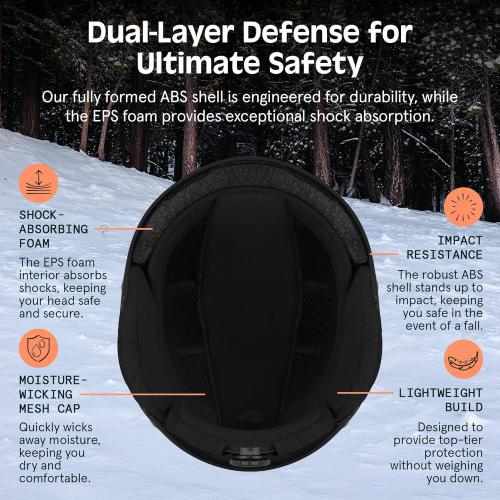 Retrospec Comstock Ski Helmet - Snowboard Helmet for Adults & Youth - Adjustable Fit Snow Helmet with Protective Shell and Breathable Vents for Men, Women, Boys & Girls