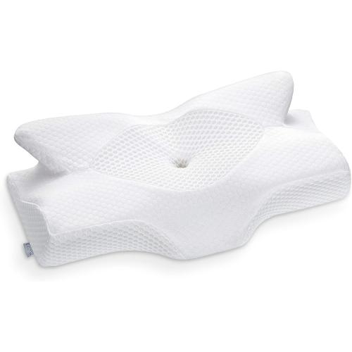 Elviros Cervical Memory Foam Pillowcase (White)