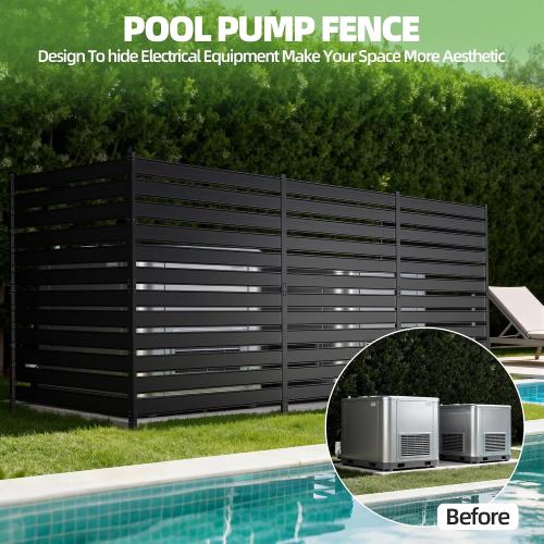 42 H x 38 W (3-Panels) Air Conditioner Fence Screen Trash Can Privacy Fence Panels, Suitable for Pools and Yards, no Digging Required，Privacy Panel