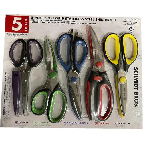 HGB Schmidt Bros 5 - Piece Soft Grip Stainless Steel Shears Set