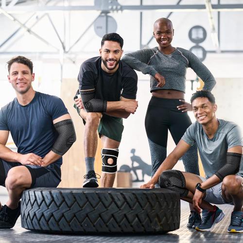 Black Size M POWERLIX Elbow Brace Compression Support - Elbow Sleeve for Tendonitis, Tennis Elbow Brace and Golfers Elbow Treatment, Arthritis, Workouts, Weightlifting – Reduce Elbow Pain (Black, M)