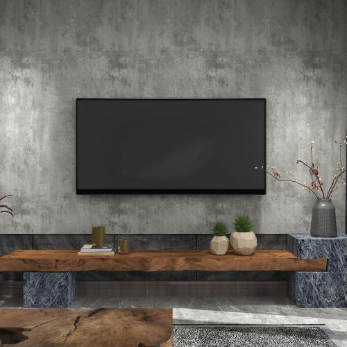Light Grey Concrete Wallpaper Peel and Stick Matte Texture Limestone Contact Paper Self Adhesive Removable Waterproof Industrial Style Wall Stickers for Bathroom Kitchen Cabinets 17.7x118