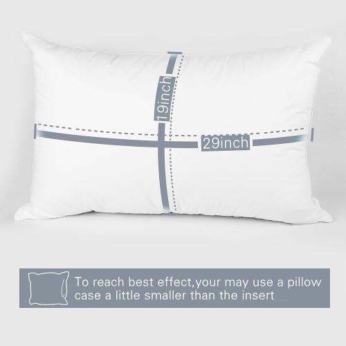 EDOW Luxury Soft Pillows for Sleeping, Fluffy Down Alternative Polyester Fiber Filled Pillow, Home&Hotel-Collection, Machine Washable