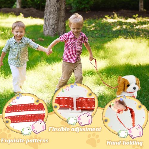 Plush Toys Walking Dog Toys that Can Walk, Bark and Wag Tail,Interactive Electronic Pet Toys Puppy with Leash,Easter Christmas Birthday Gift for Toddlers Kids