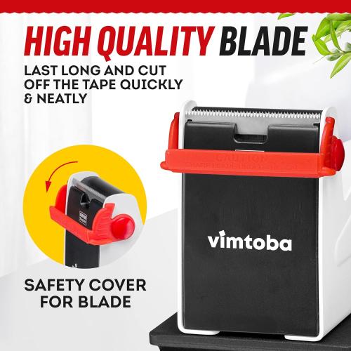 Heavy Duty 2-Inch Desktop Tape Dispenser, Dual Roll, Non-Slip Base