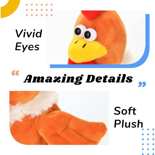 Hopearl Talking Chicken Repeats What You Say Walking Chick Electric Interactive Animated Toy Speaking Plush Buddy Gifts for Toddlers Thanksgiving Day, 9''