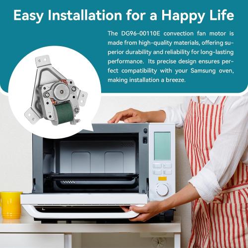 DG96-00110E Electric Range Oven Convection Fan Motor Assembly Compatible with Samsung Stove/Ovens, Replaces AP5967760, PS11720787, Convection Motor Stove Fan, Clockwise Rotation