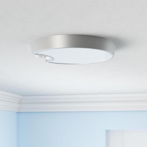 WHITE 7.8in DEEPLITE Battery Ceiling Light Motion Sensor Rechargeable Wireless Shower Light with Remote,5500K 8000mAh,Timing, Motion Activated Overhead Lighting for Closet Bathroom Hallway Porch