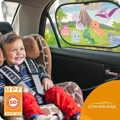 Car Window Shade for Baby with Certified UV-Protection 2 Pack - 20x12