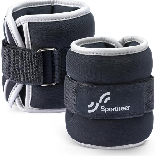 Color Black Sportneer Ankle Weights Wrist Weights Pair of 1/2/4/6/10 LBS for Men Women Kids Strength Training Wrist and Ankle Weights Set with Reflective Strips for Dancing Running Walking Fitness Workout Gym