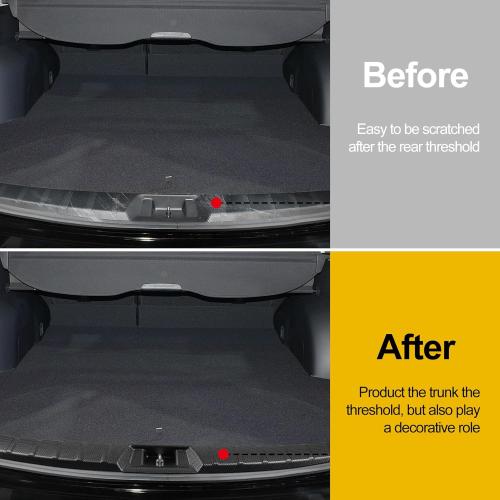 Interior Rear Bumper Protector Guard Accessory Trim Cover Anti-Scratch Resistant Trunk Door Entry Guards Compatible for Subaru Forester 2019-2024 (for Subaru Forester 2019-2024 (Carbon Fiber))