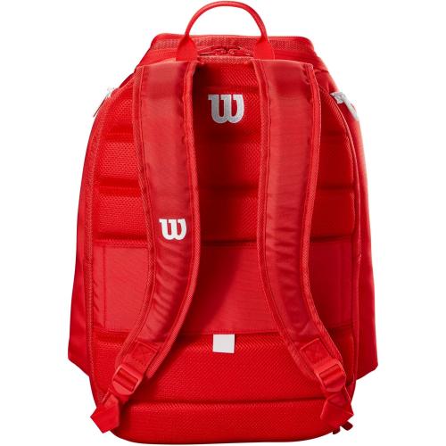 Wilson 2025 Super Tour Red Tennis Racket Bags - Red/White