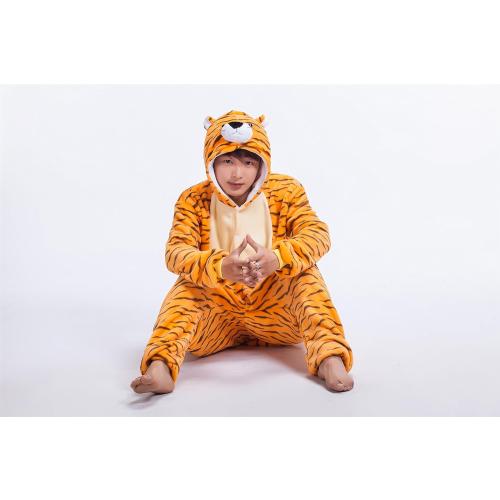 JJEUWE Adult Tiger Suit Pajamas Kigurumi Hoodie Jumpsuit Playsuit Large