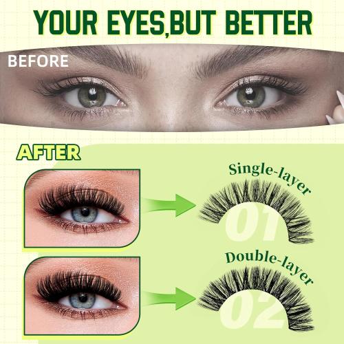 KEYYOU Lash Clusters Kit 144pcs Thick Volume D Curl Eyelash Clusters Lash Extension Kit with Mascara Brush Bond and Seal Glue Remover Applicators and Brush for DIY Lash Extensions (Y02)