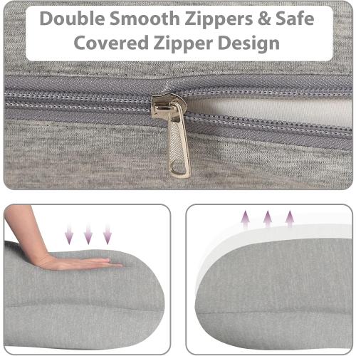 BATTOP Pregnancy Pillows for Sleeping,Maternity Pillow with Cooling Cover,Support for Belly,Hips, Legs,Pregnancy Must Haves,Side Sleeper Body Pillow