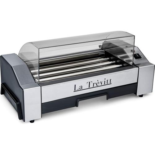La Trevitt Hot Dog Roller- Sausage Grill Cooker Machine- 6 Hot Dog Capacity - Commercial and Household Hot Dog Machine for Family Use