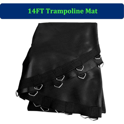Trampoline Replacement Mat,Mat Diameter:11.97-12.56FT,Fits 14ft Trampoline Frame,with 72 80 84 88 96 Rings for Choose,Fits 5.3-8.5 Inch Springs(Need to Choose),Spring and Frame not Include.