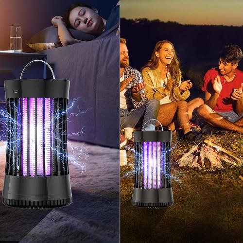 (WHITE )AICase Portable USB Electronic Rechargeable Mosquito Killer Lamp/Bug Zapper for Summer Trip,Outdoor Camping,Patio,Home and Garden,Trap Indoor,Moth Trap/Bug Killer/Mosquito Killer Light(white)