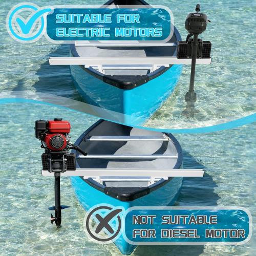 (Missing mount)  hCanoe Trolling Motor Mount Bracket & Fishing Accessories Mount Platform for Canoe (Single Bracket(C-Type Fixtures Installation))
