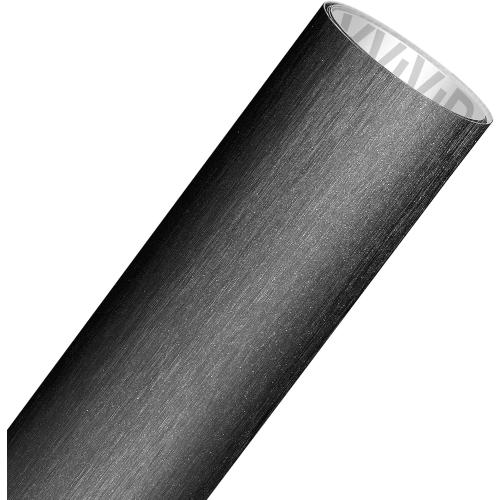 VVIVID Black Brushed Steel Vinyl Wrap Roll with Air Release Technology (3ft x 5ft)