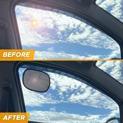 EcoNour Miniature Static Cling Window Shade for Car Sun Visor (2 Pack) | Windshield Sun Shade Static Cling for Driving Glare Shield | Cling Car Shade for Windshield | Sun Glare Protection Accessories