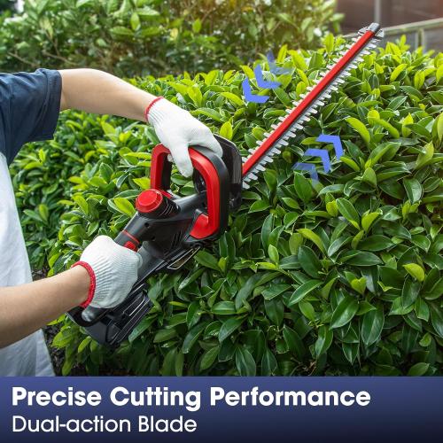 Hedge Trimmer for Milwaukee 18V Battery, Cordless Hedge Trimmer with 22'' Dual-Action Blade and Safety Lock,1600PRM, 3/5'' Cutting Width(Battery Not Included)