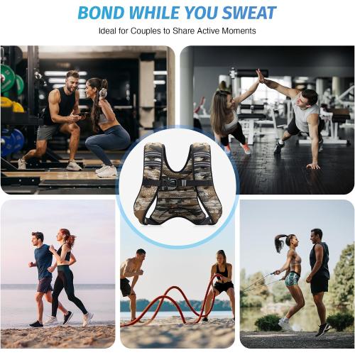 ZELUS Weighted Vest, 6lb/8lb/12lb/16lb/20lb/25lb/30lb Weight Vest with Reflective Stripe for Workout, Strength Training, Running, Fitness, Muscle Building, Weight Loss, Weightlifting