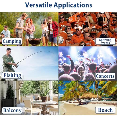 Oversized Camping Chair, Portable Folding Camping Chairs with Side Pocket, Cup Holder and Carry Bag, Heavy Duty Outdoor Camping Chairs for Adults, Fishing, Sports, Trip, up to 400lbs, Style 6