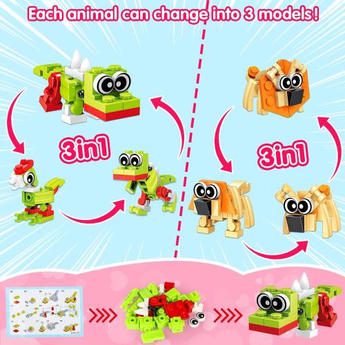 30pcs Animal Mini Building Blocks Party Favor for Kids Return Gifts For Birthday Goodie Bag Stuffer Class Prize Box Toys Small Bulk Pinata Stuffer End of School Year Gift for Student Boy Girl 4-8 8-12