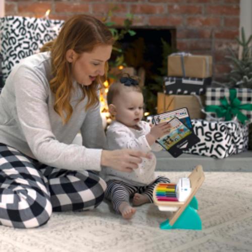 Baby Einstein and Hape Magic Touch Wooden Toy Piano, Montessori Musical Learning Toy for Babies and Toddlers 6mo