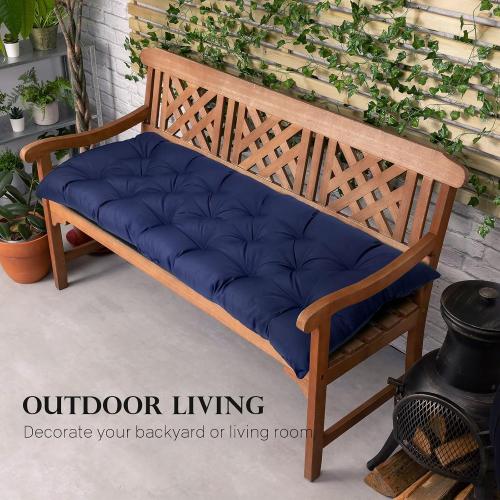 Outdoor Bench Cushion Non-Slip Patio Bench Cushions for Indoor/Outdoor Furniture 40x20 Window Cushion Waterproof Swing Chair Pads for Patio Wicker Sofa Setee, Camping,Leaf