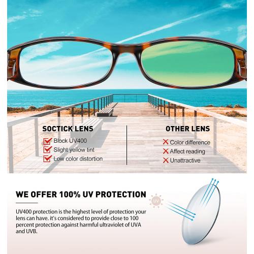 Reading Glasses Blue Light Blocking, 6-Pack Reading Glasses for Women with Comfort Spring Hinges, Anti UV/Glare Readers 1.50